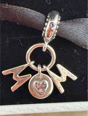 PANDORA Perfect MOM Dangle Charm Sterling Silver 797059NSP Gift Box